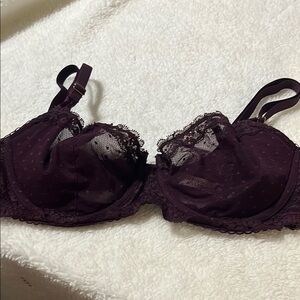 Dream Angels Wicked Lace Underwire Bra in Deep Purple